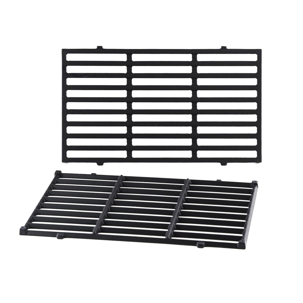 Oklagarden front view of grates showing fit for Weber Spirit and accurate replacement