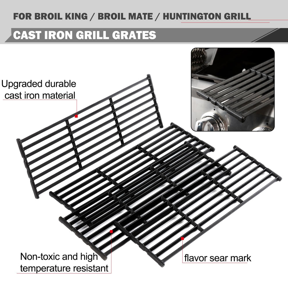 Oklagarden grates installed in a Broil King style grill demonstrating direct-fit benefit