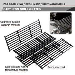 Oklagarden grates installed in a Broil King style grill demonstrating direct-fit benefit