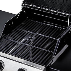 Oklagarden grates installed in Char-Broil grill showing even heat coverage