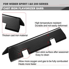 Oklagarden grates installed in Weber Spirit demonstrating exact fit and stability