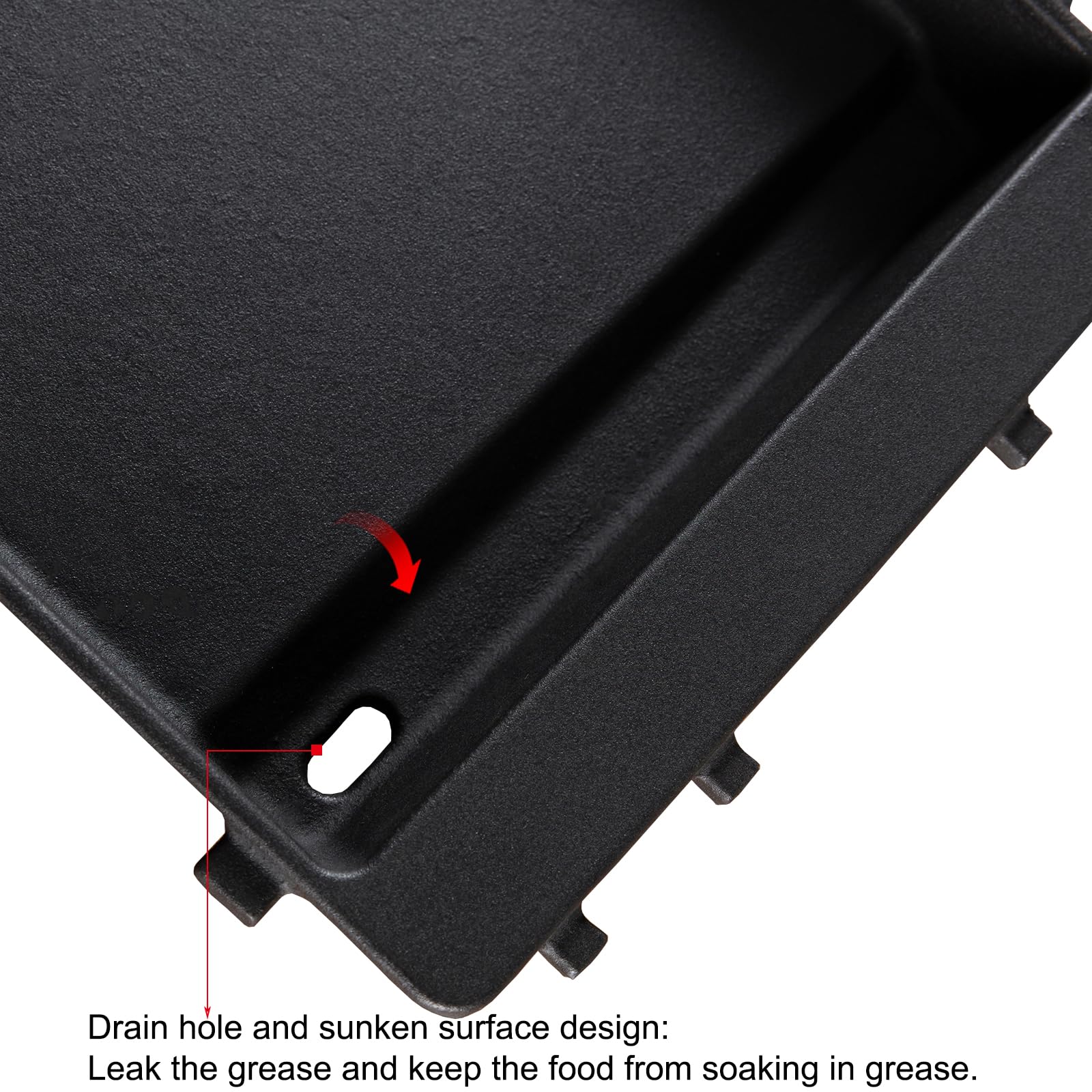 Oklagarden griddle cooking bacon and pancakes showing large usable surface area