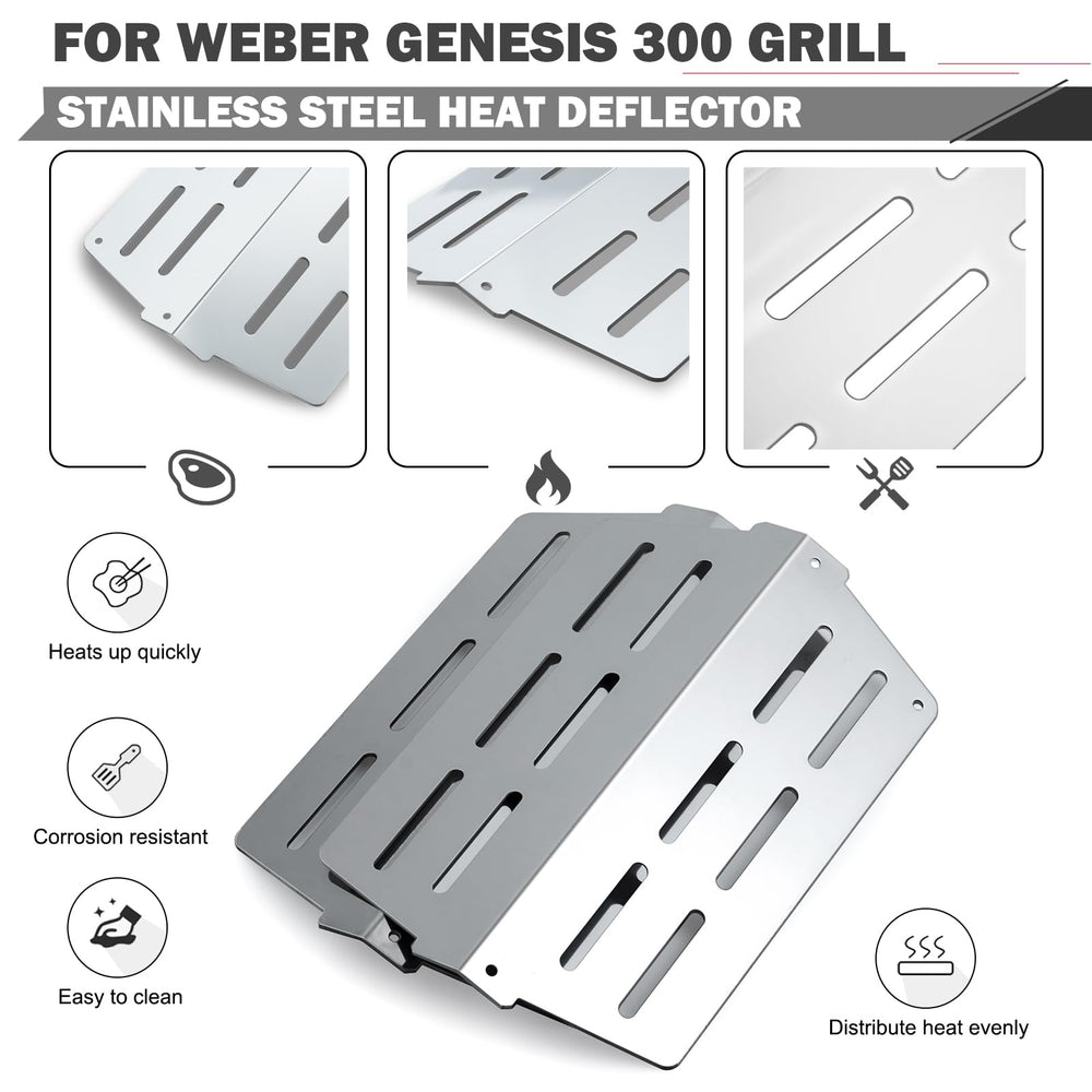 Oklagarden heat deflectors beside ruler for scale, protects burners and disperses heat