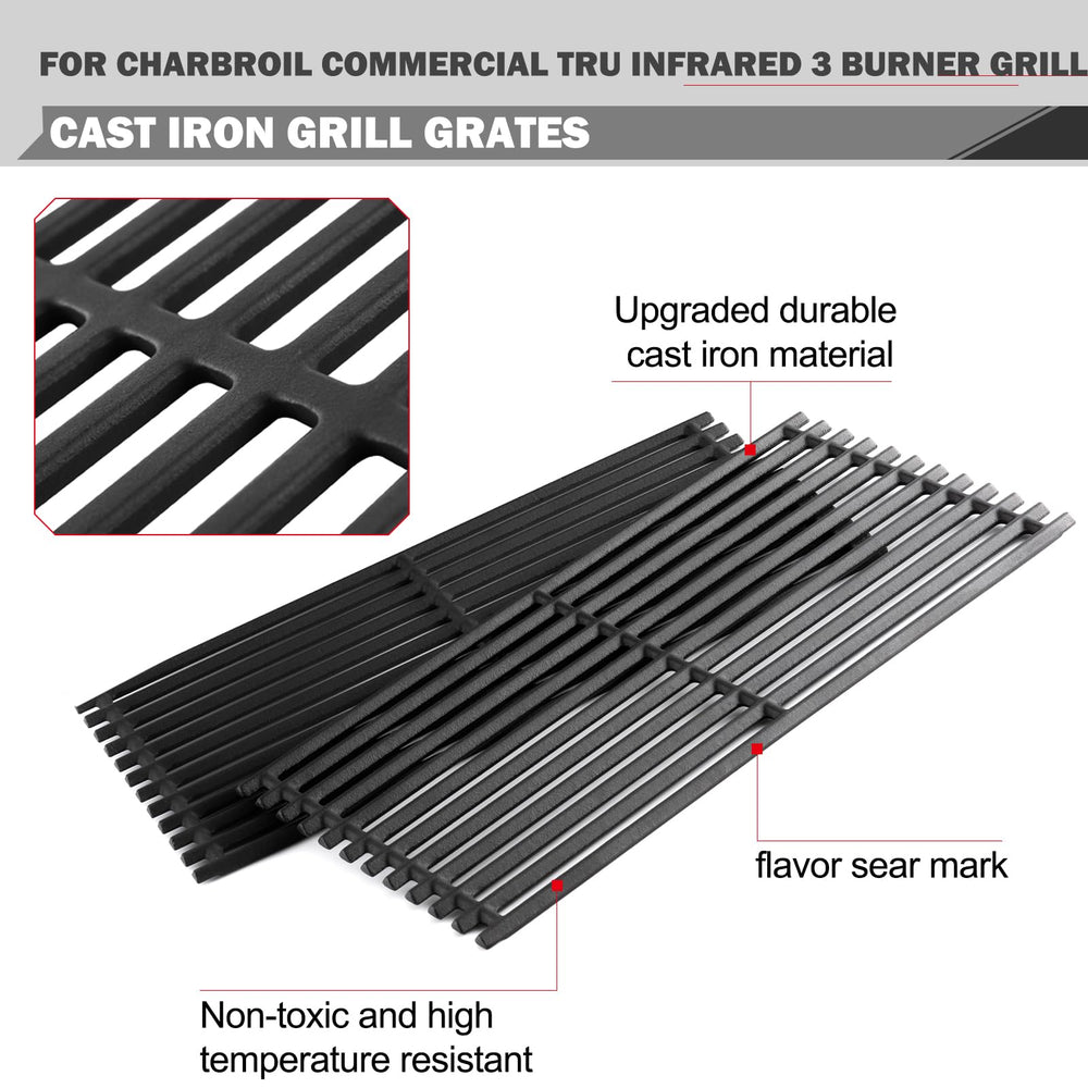 Oklagarden grates installed in Char-Broil grill showing even heat distribution