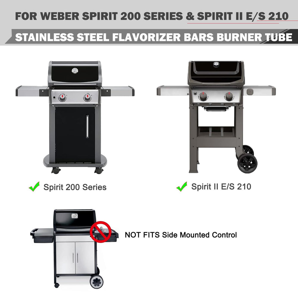Oklagarden installed flavorizers in a Spirit grill demonstrating reduced flare-ups benefit