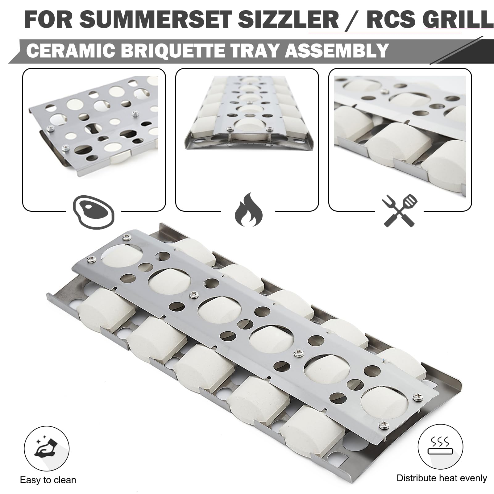 Oklagarden installed briquette trays in grill demonstrating improved even cooking