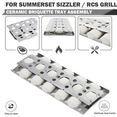 Oklagarden installed briquette trays in grill demonstrating improved even cooking