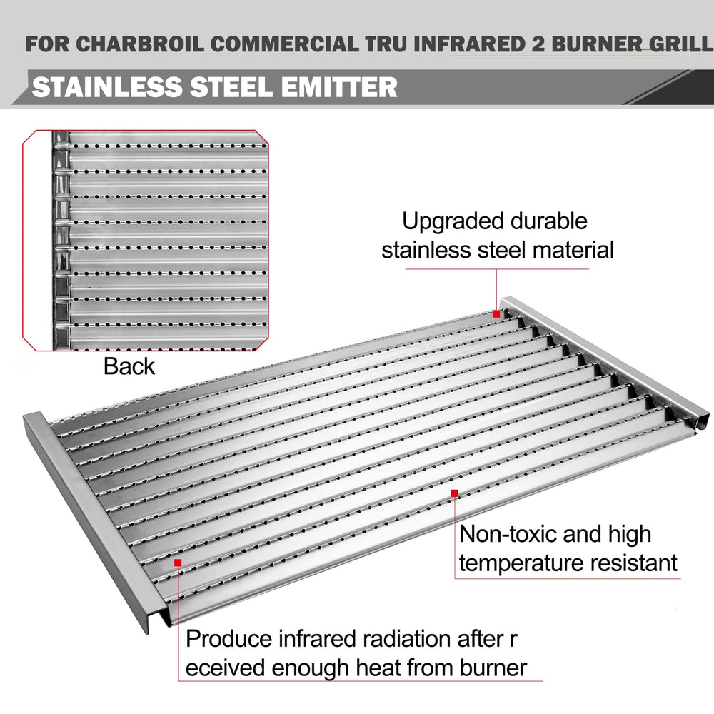 Oklagarden emitter plates installed in Char-Broil grill restoring even heat