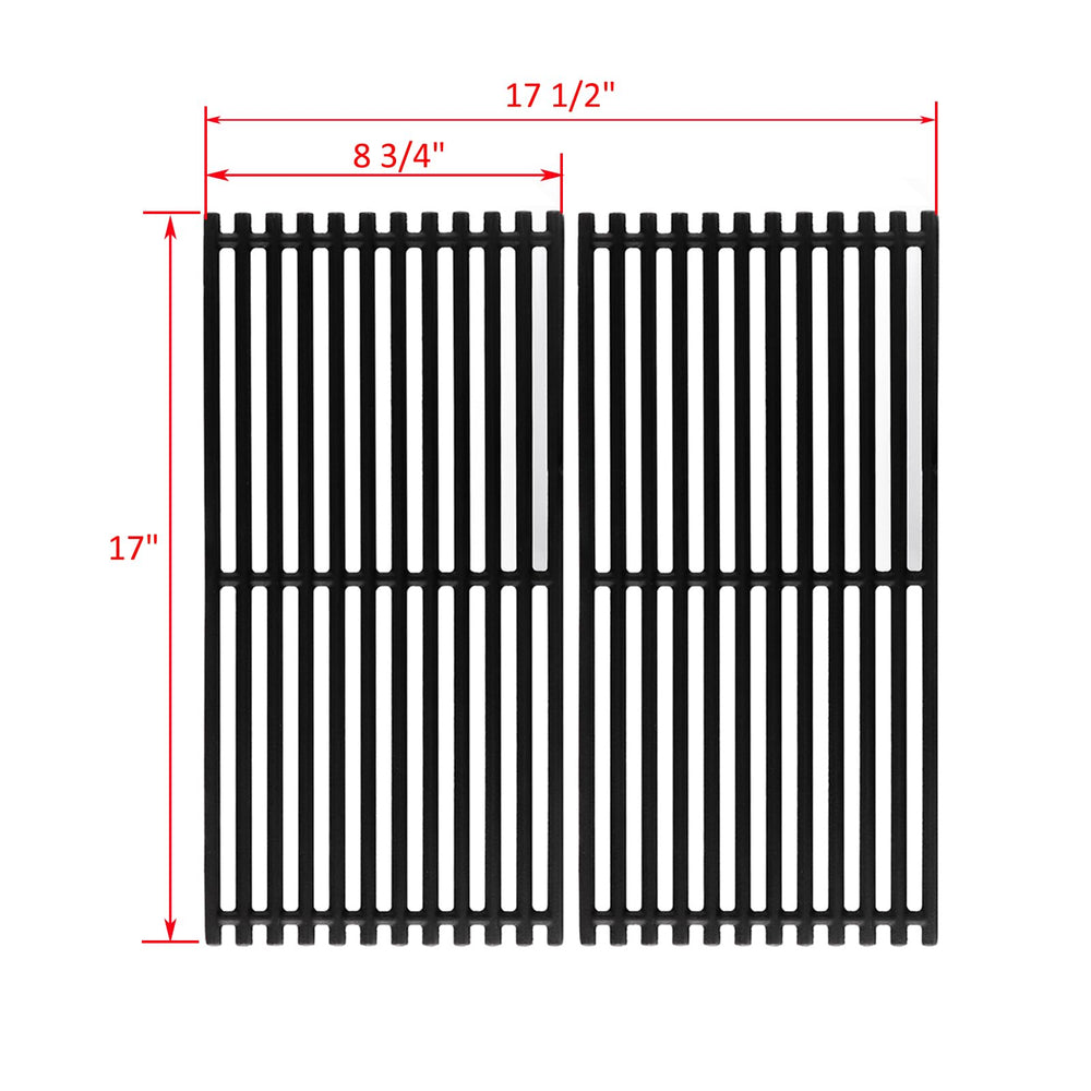 Oklagarden grates installed in grill illustrating improved cooking surface benefit