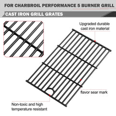 Oklagarden grates installed in Char-Broil grill improving heat distribution