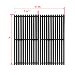 Oklagarden grates installed in grill illustrating improved cooking surface benefit