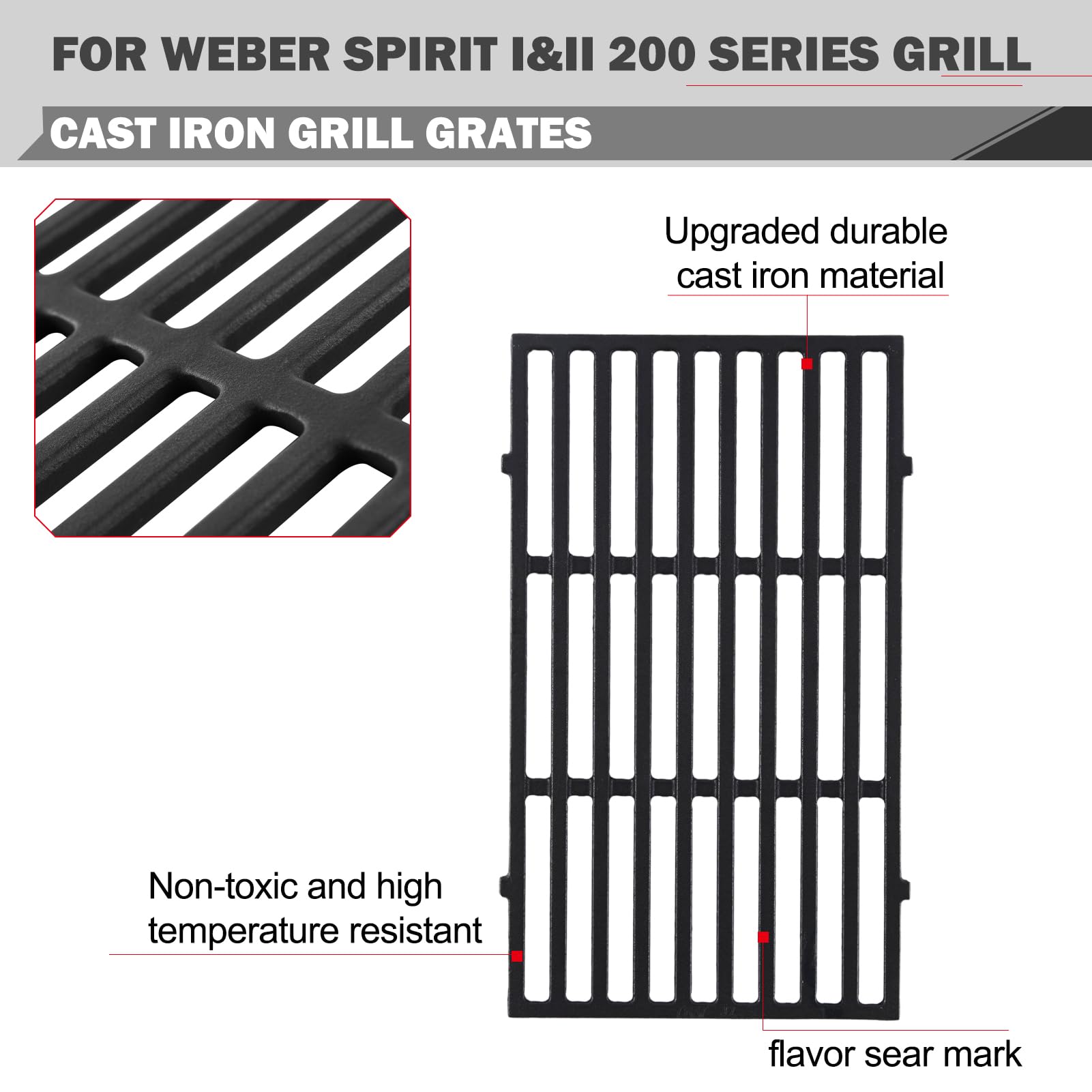 Oklagarden grates installed in a Weber Spirit grill demonstrating ready-to-cook benefit