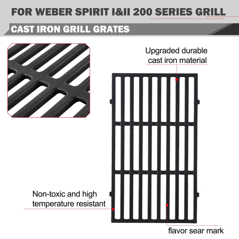 Oklagarden grates installed in a Weber Spirit grill demonstrating ready-to-cook benefit