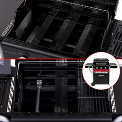 Oklagarden porcelain-steel heat tent close-up, demonstrates durable coating benefit