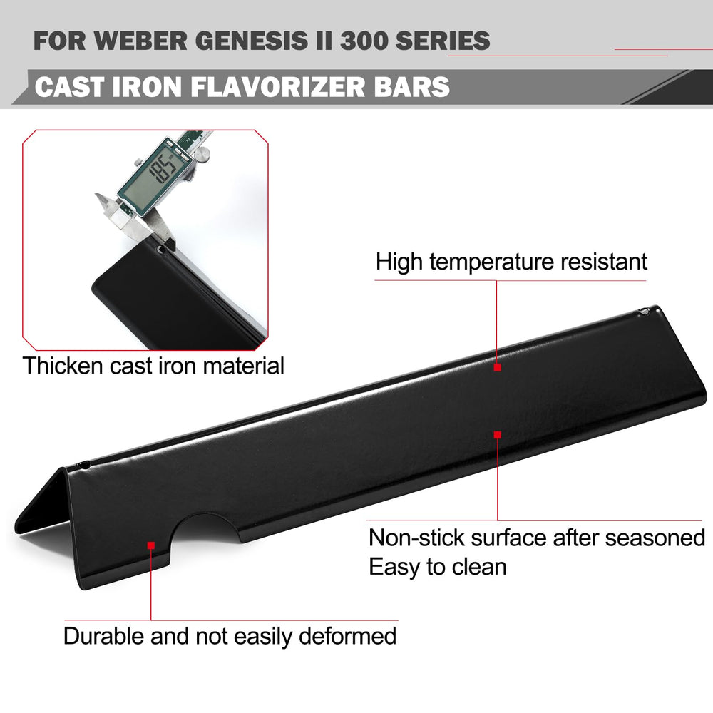 Oklagarden size comparison showing grate dimensions for accurate fit on Genesis II 300-series