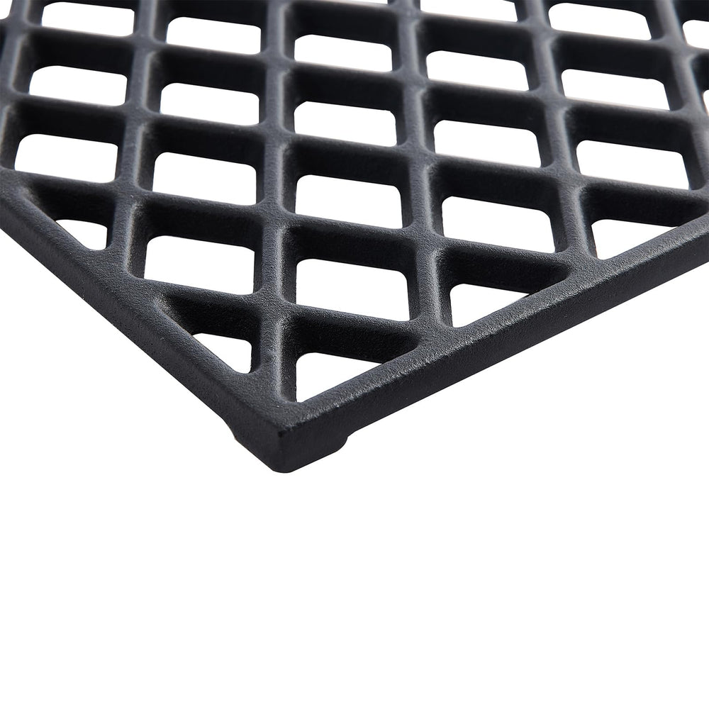Oklagarden seasoned grate with brush and oil showing nonstick surface benefit