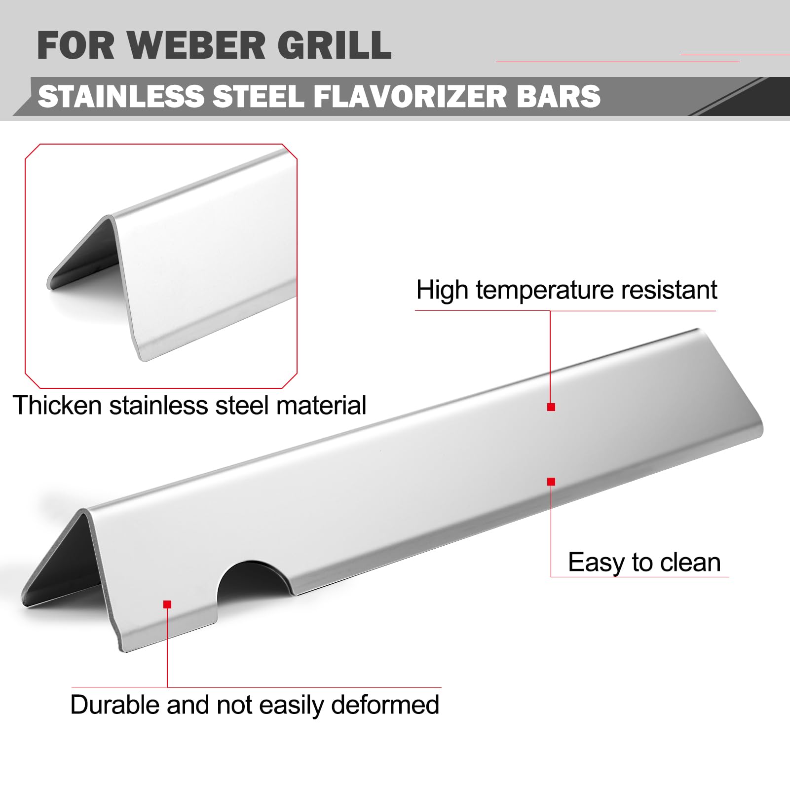 Oklagarden flavorizer bars installed in a Weber Genesis II demonstrating even heat benefit