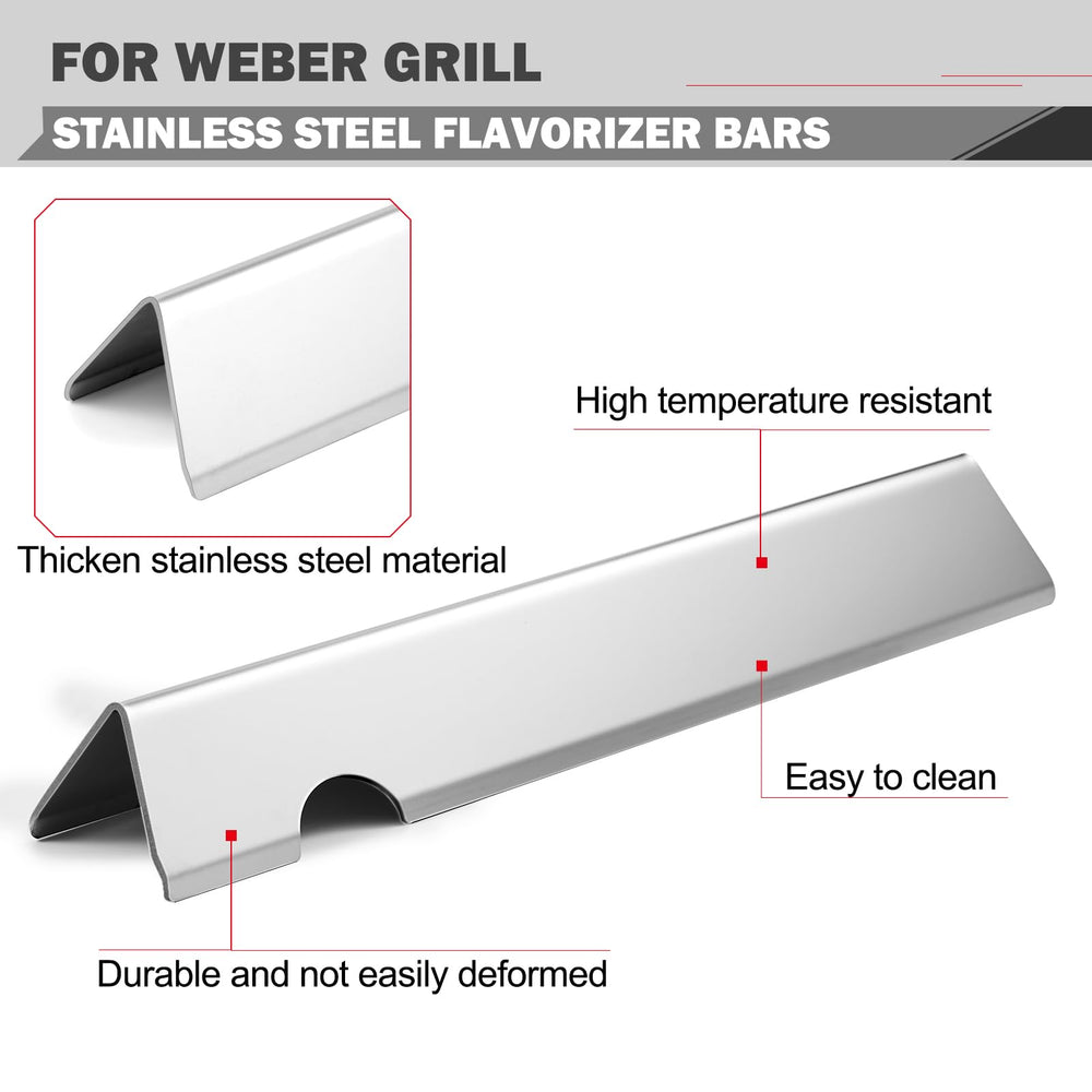 Oklagarden flavorizer bars installed in a Weber Genesis II demonstrating even heat benefit