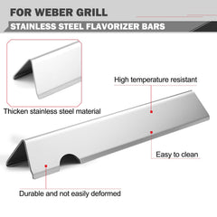 Oklagarden flavorizer bars installed in a Weber Genesis II demonstrating even heat benefit