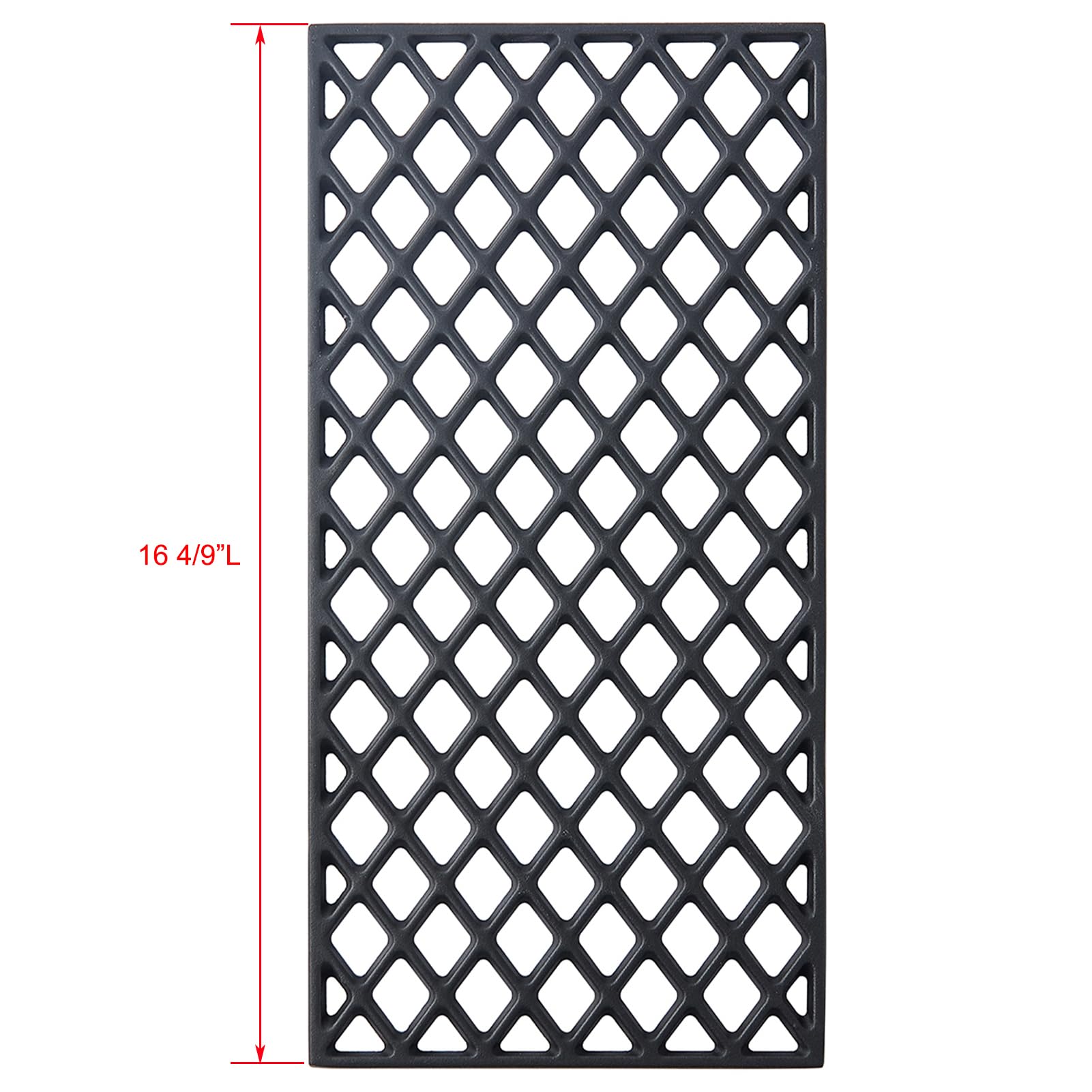 Oklagarden grate beside ruler showing dimensions to ensure correct fit benefit