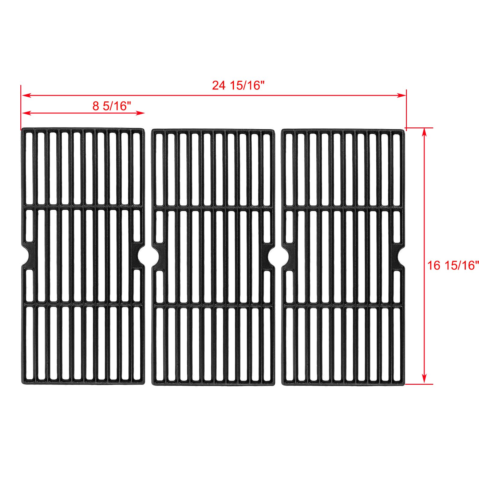 Oklagarden grate beside a ruler showing dimensions to confirm compatibility
