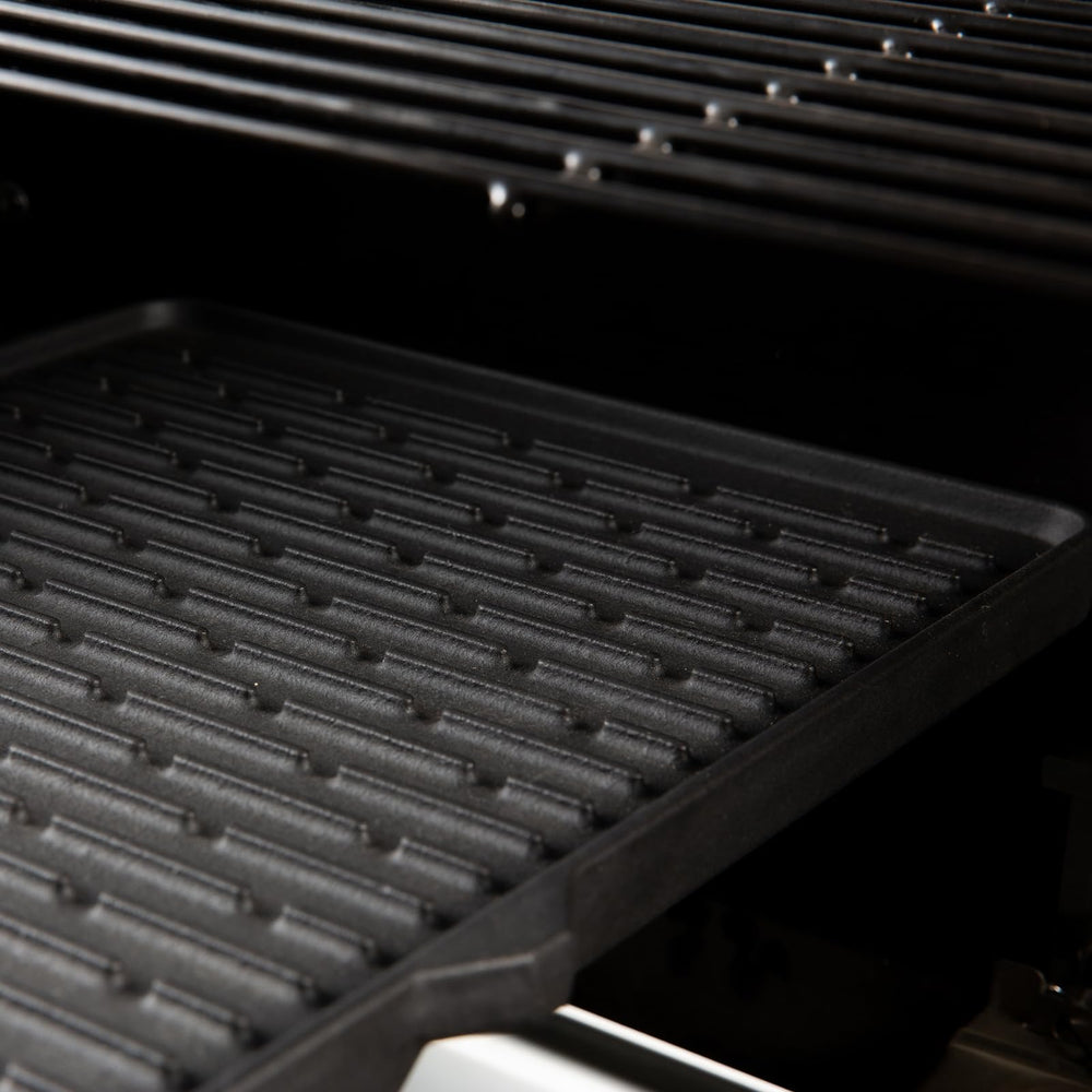 Oklagarden griddle used on stove and campfire for versatile indoor and outdoor cooking