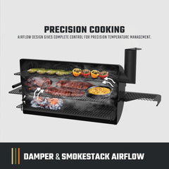 Oklahoma Joe's pull-out ash pan showing easy cleanup benefit with minimal mess