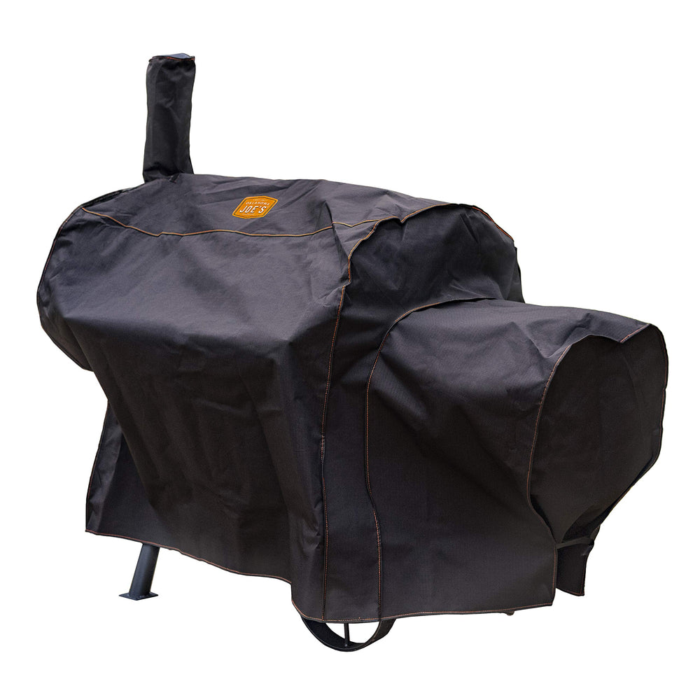 Oklahoma Joe's front view cover protecting smoker from rain