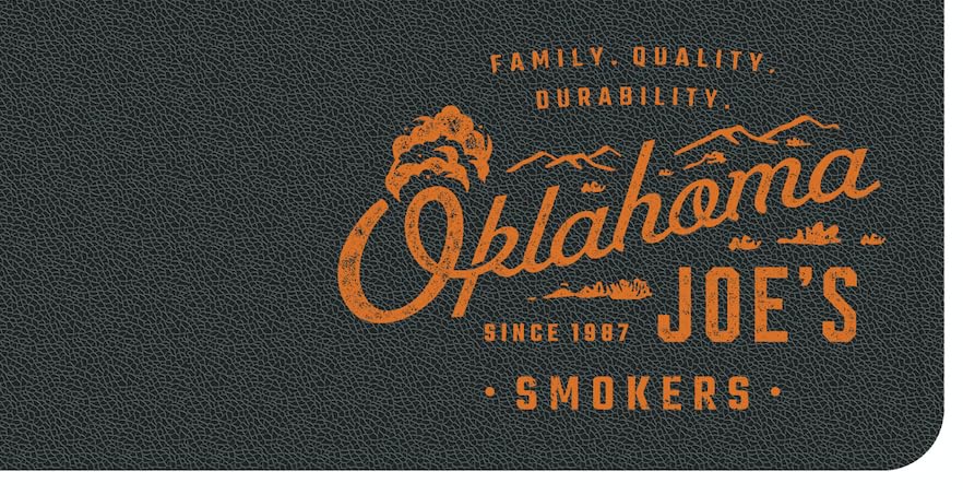 Oklahoma Joe's mat under a grill catching grease and debris