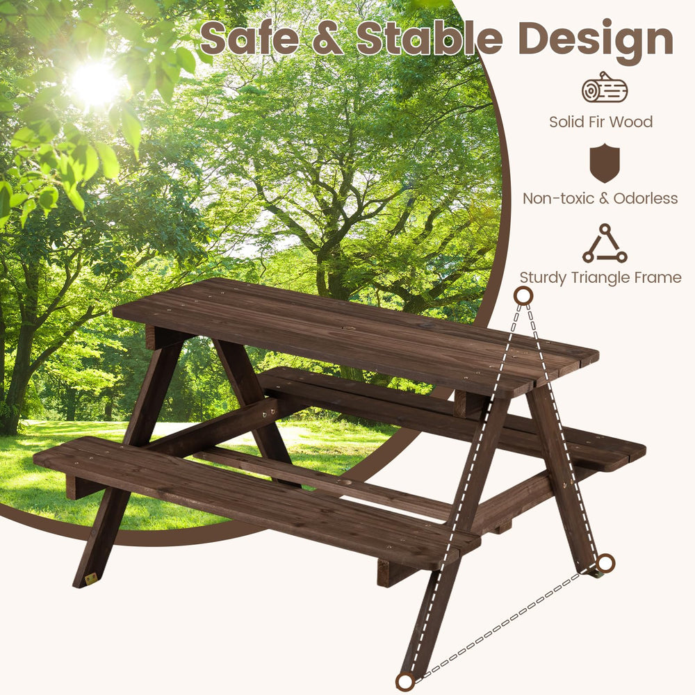 Olakids ground stakes installed under table highlighting added stability