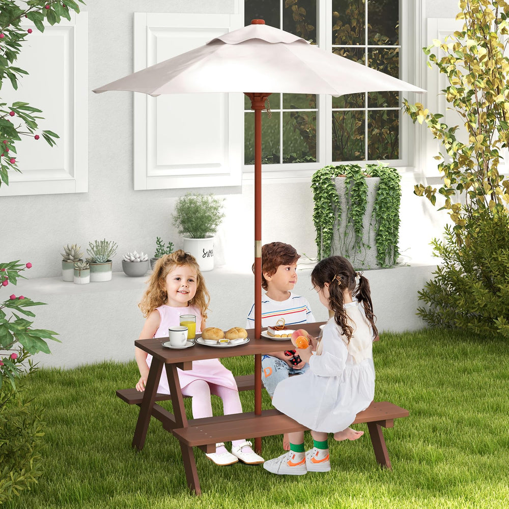 Olakids top view of table and benches highlighting tabletop space