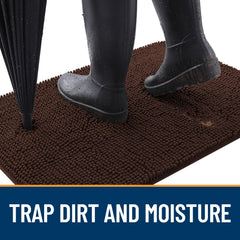 OLANLY chenille close-up highlighting plush fibers and absorbency benefit