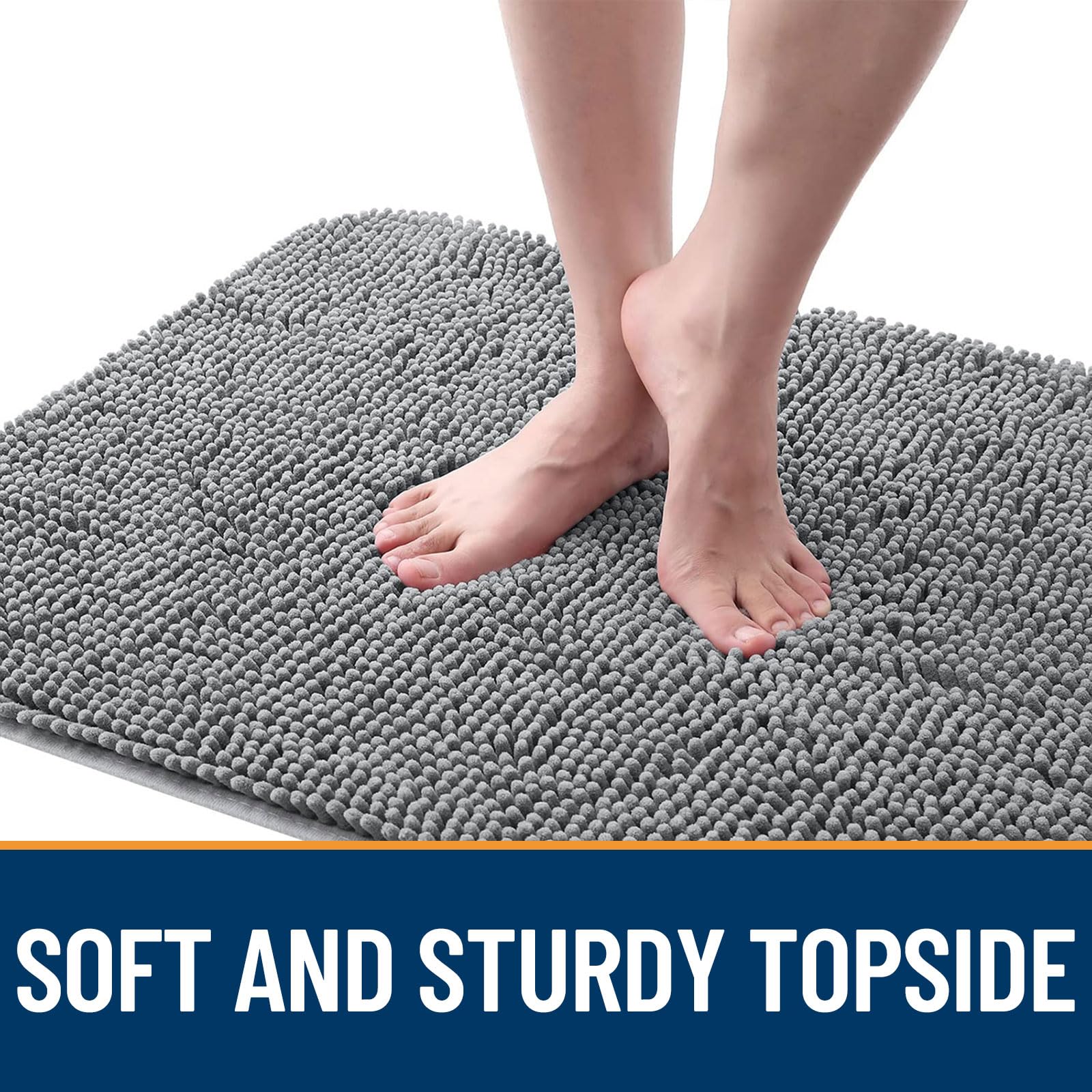 OLANLY mat in doorway showing 70x46 cm scale and coverage benefit