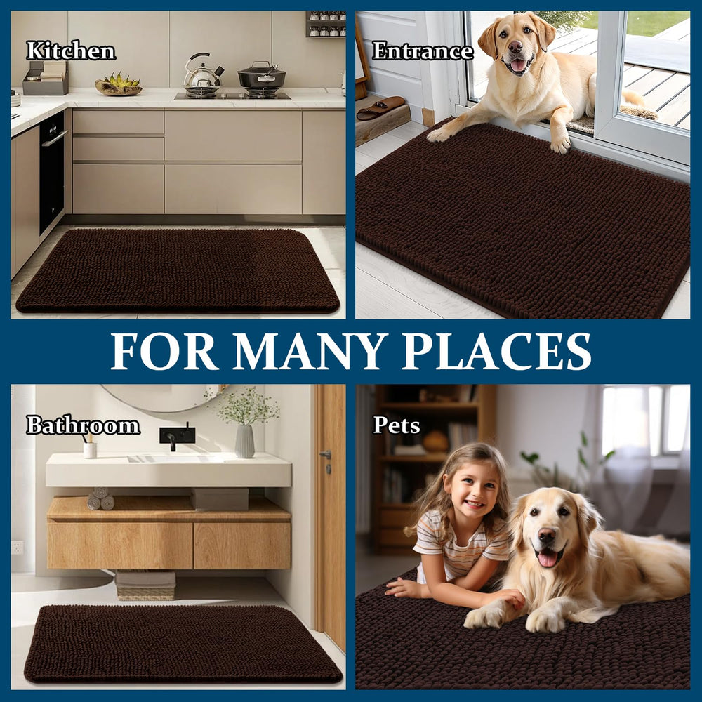 OLANLY mat styled in a home entryway keeping floors clean and neat