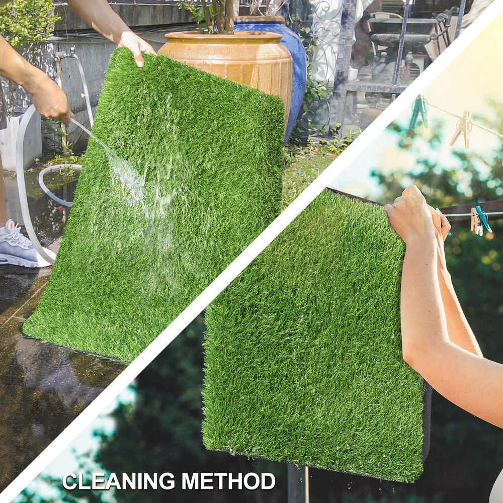 OLanto turf beside chair to show 36 by 47 inch scale for easy space planning