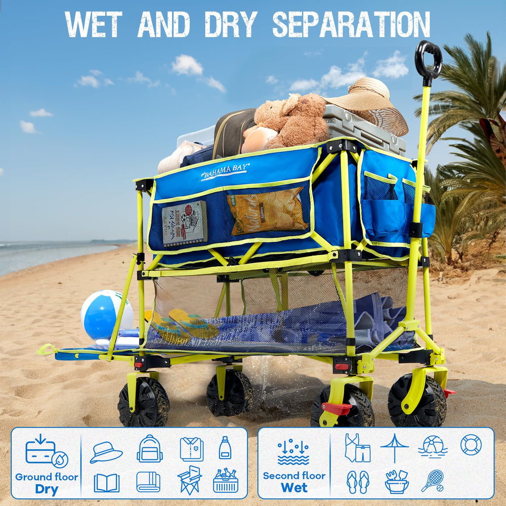 Old Bahama Bay lifestyle on beach showing effortless gear transport