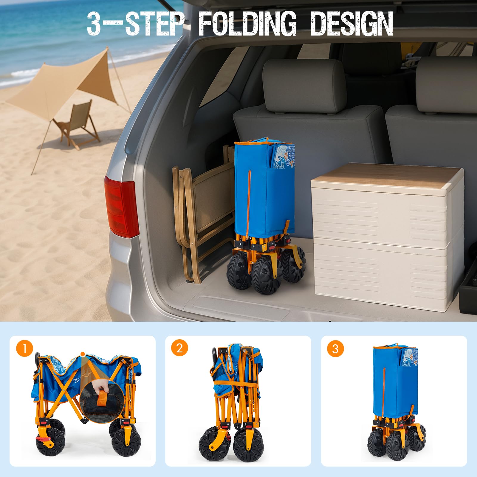Old Bahama Bay side pockets and cup holders keeping essentials organized