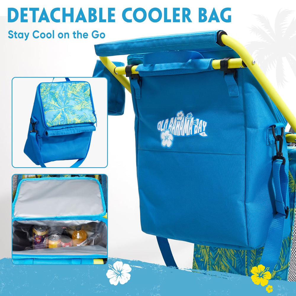 Old Bahama Bay umbrella and chair holders securing accessories benefit hands-free transport