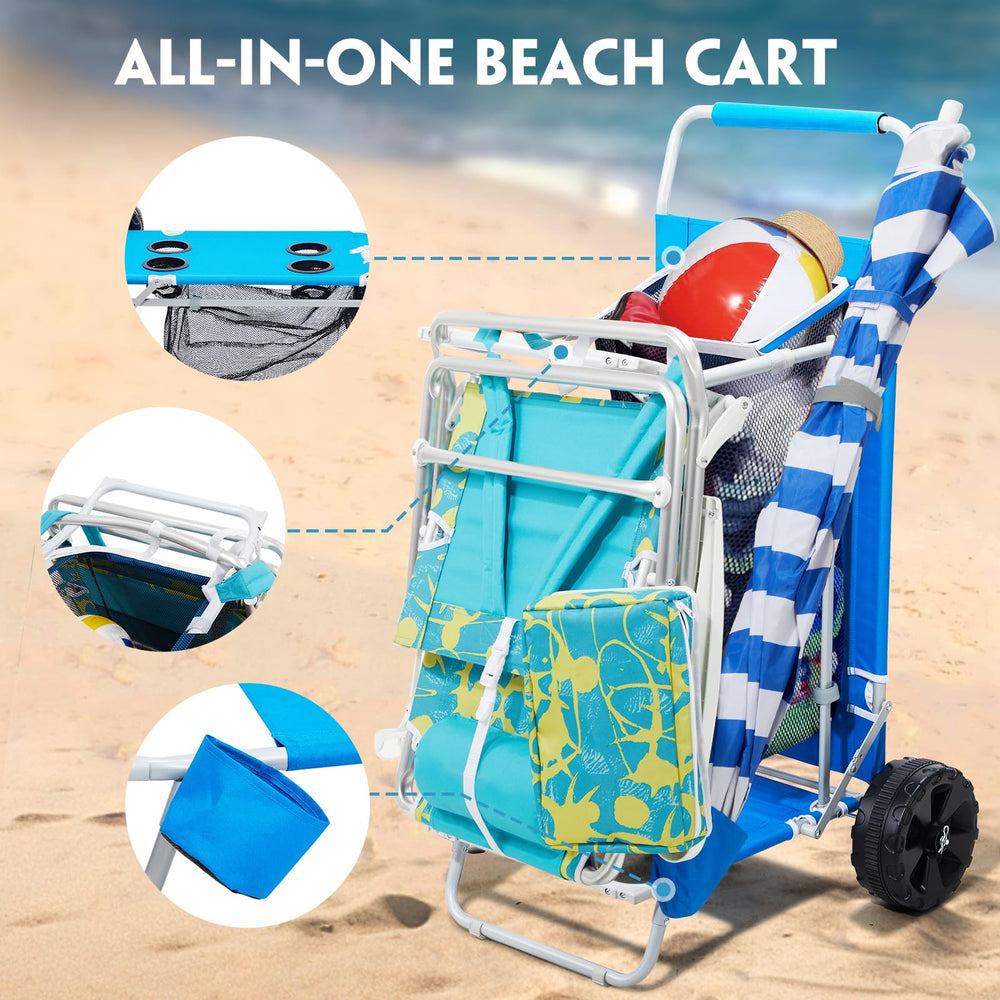 Old Bahama Bay side umbrella rack with umbrella for shade convenience benefit