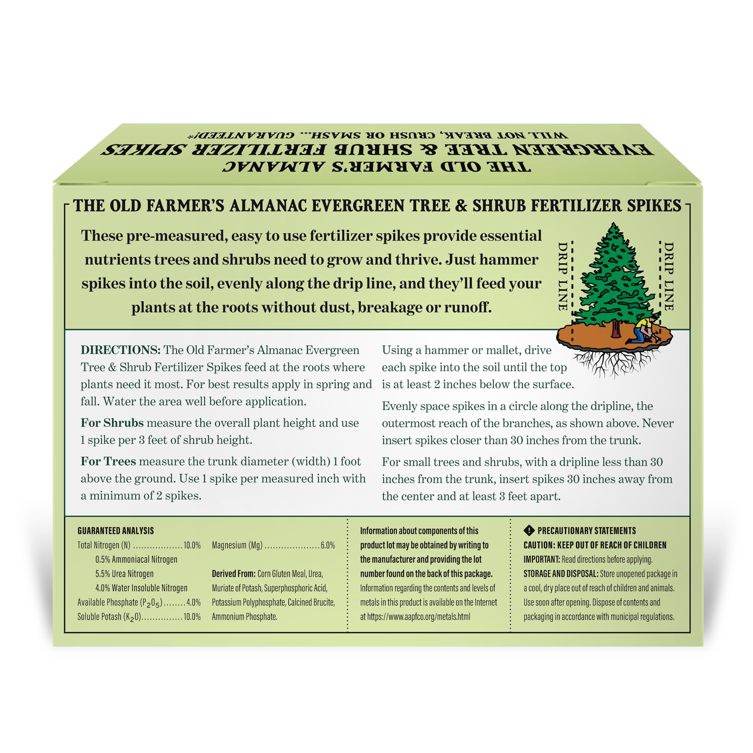 The Old Farmer's Almanac treated evergreen in landscape demonstrating healthier foliage
