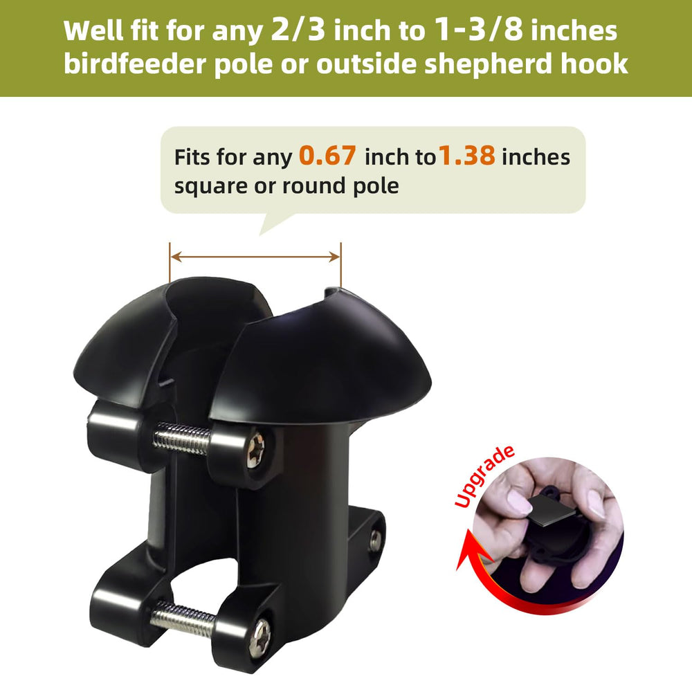 OLEKE mounted under feeder shows correct height and effective barrier