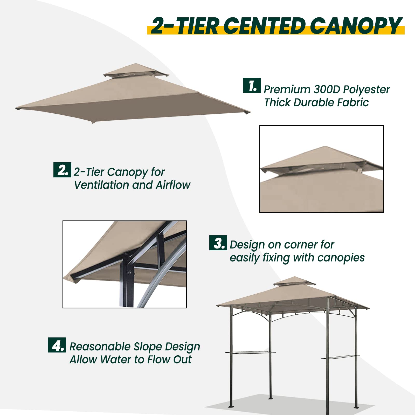 OLILAWN corner pocket installation detail for fast, tool-free setup