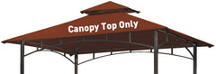 OLILAWN front view canopy burgundy showing full shelter protection