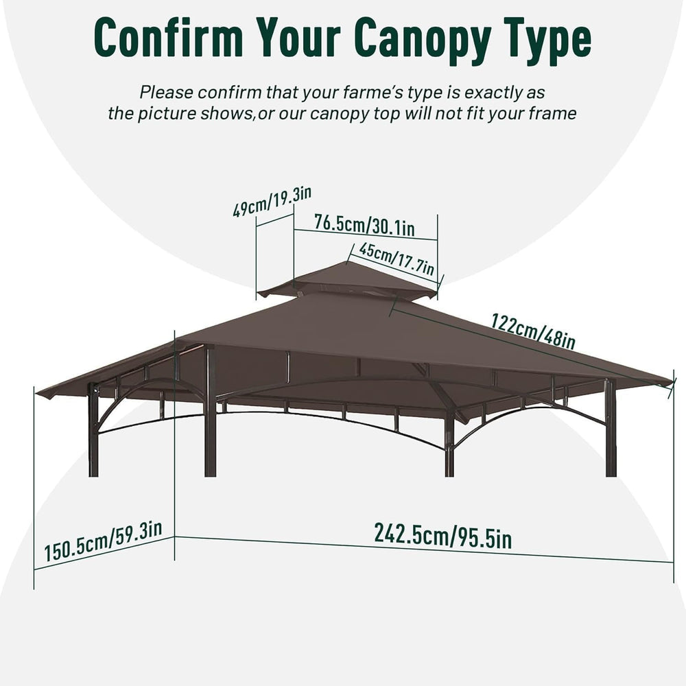OLILAWN canopy installed over grill gazebo showing shaded grilling area benefit