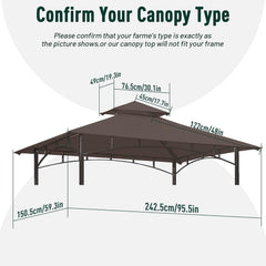 OLILAWN canopy installed over grill gazebo showing shaded grilling area benefit