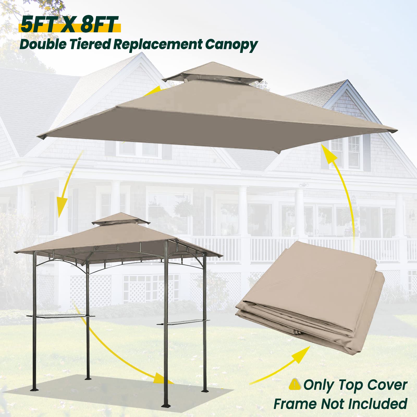 OLILAWN waterproof fabric texture highlighting durable weather protection
