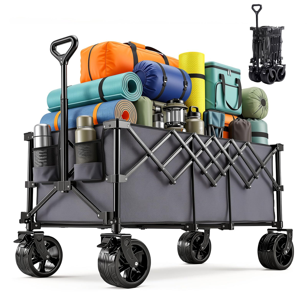 OLIXIS front view of wagon showing sturdy frame and large cargo benefit