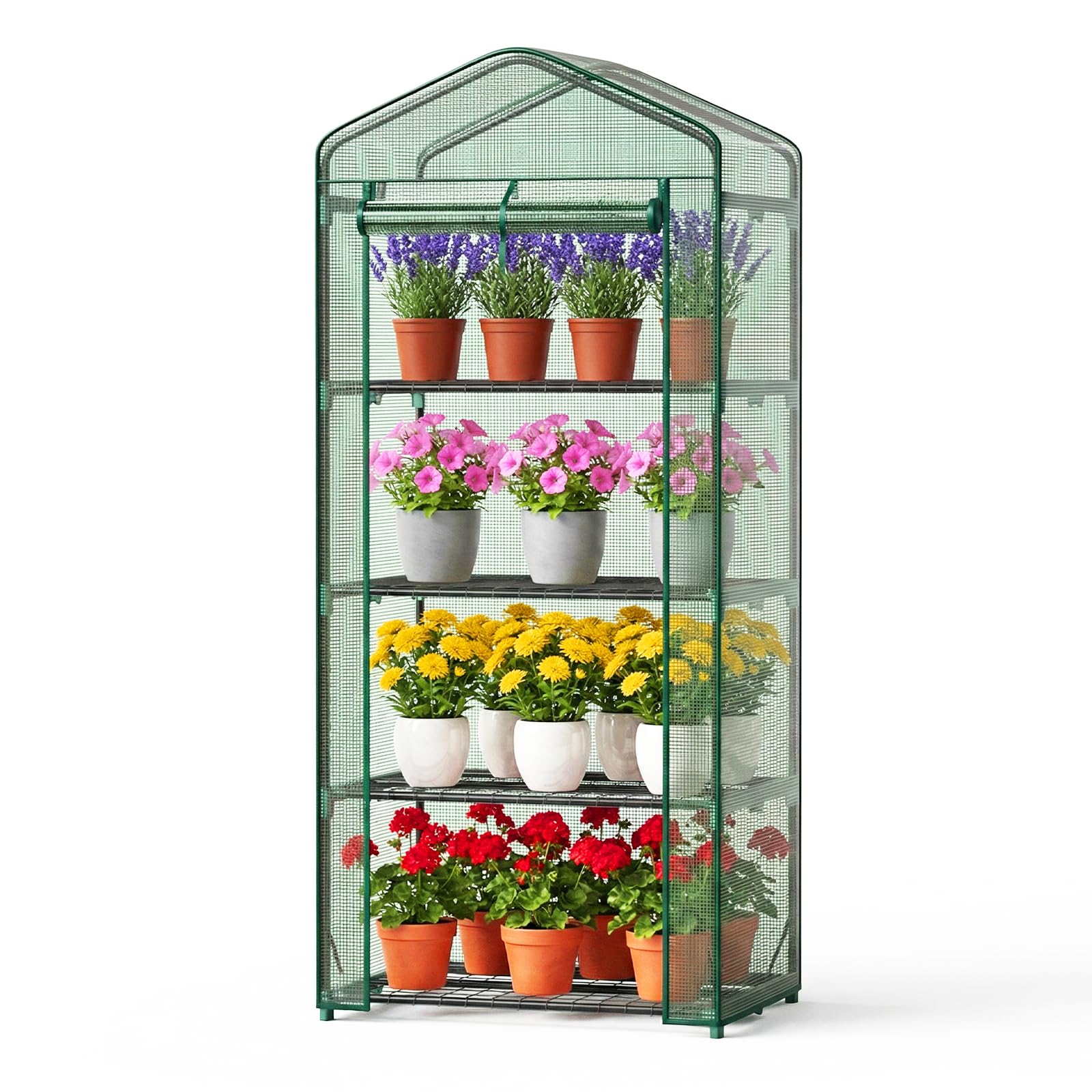 OLIXIS front view of mini greenhouse showing compact footprint and entrance benefit