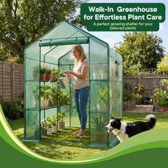 OLIXIS greenhouse side angle demonstrating compact assembled footprint benefit