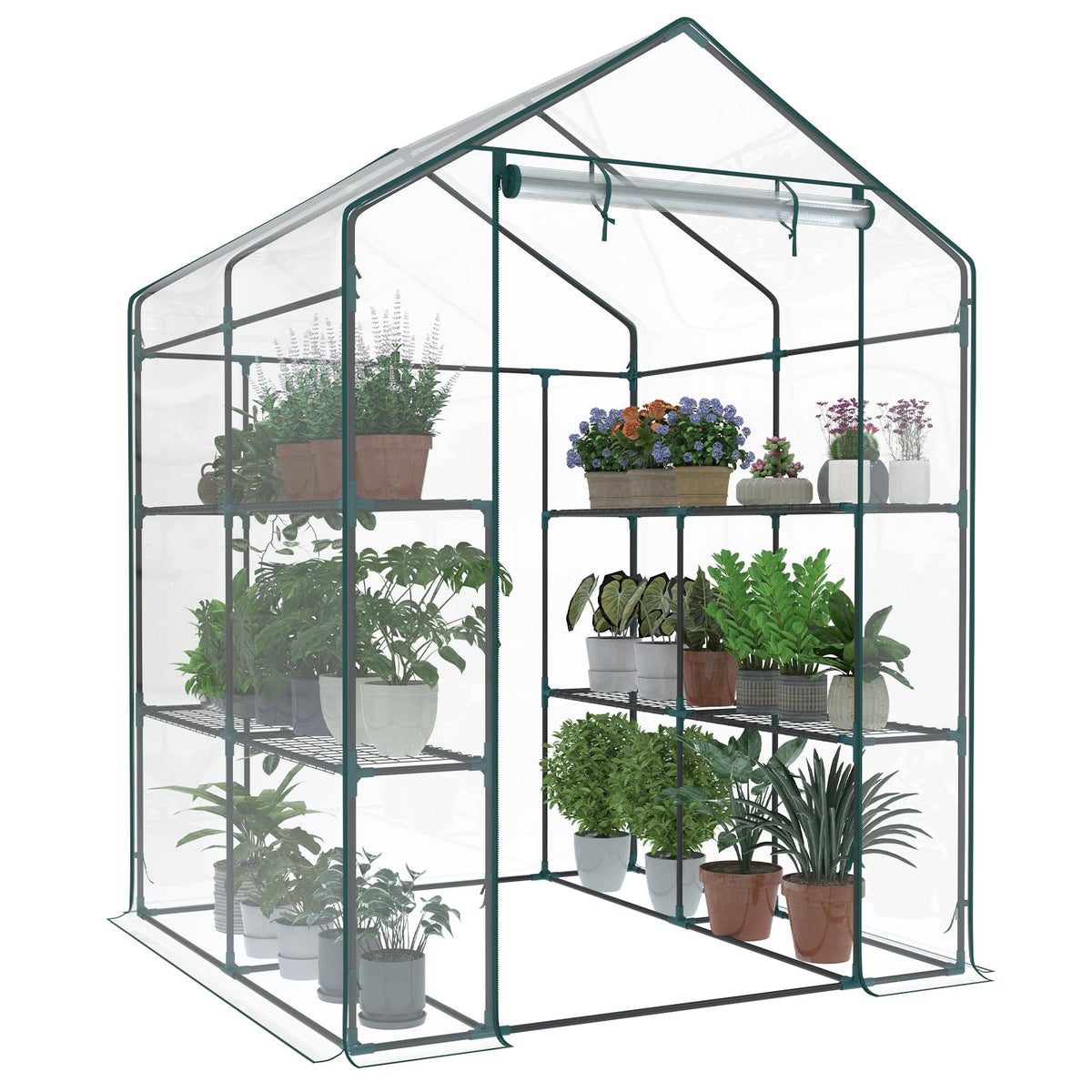 OLIXIS greenhouse front view showing full structure and protected plants benefit